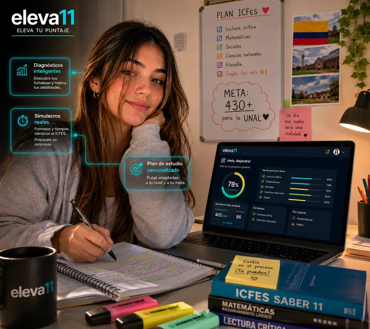 Plan de estudio personalizado y cronograma de preparación para el examen ICFES